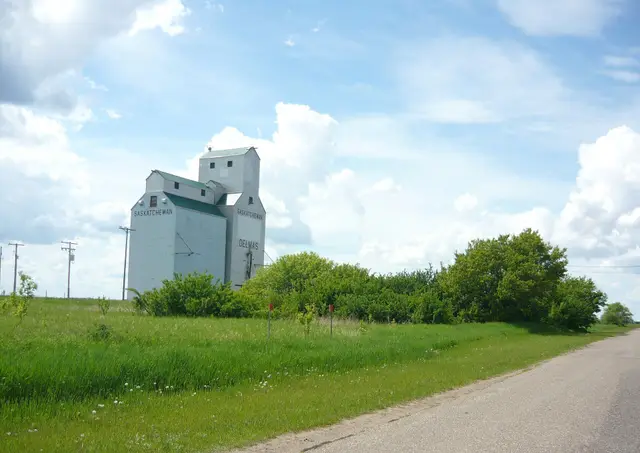 The Delmas grain elevator